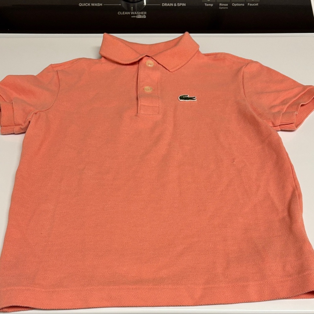 Lacoste Kids Polo Shirt Coral Size 5